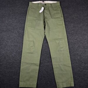 Todd Snyder Green Japanese Selvedge Chino Pants Straight Leg 29x30